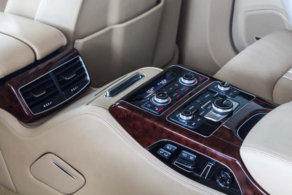 Audi A8 L adjustment controls