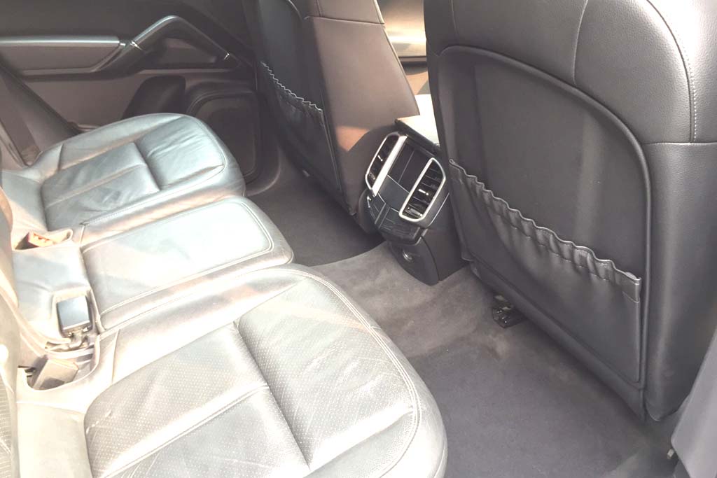 Porsche Cayenne S door view of rear seats