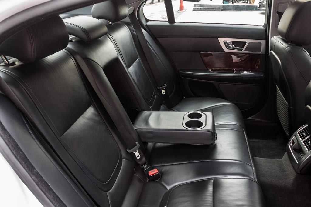 Jaguar XF door view of rear seats