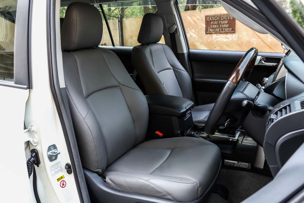 Toyota LandCruiser Prado VXL door view of front seats