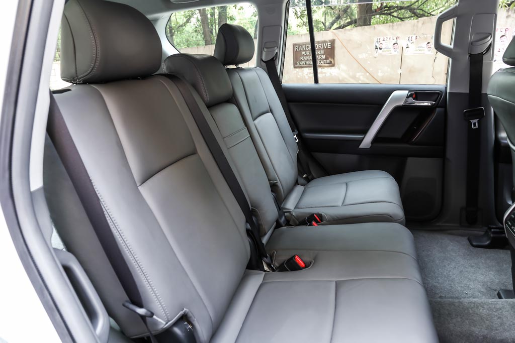 Toyota LandCruiser Prado VXL door view of rear seats