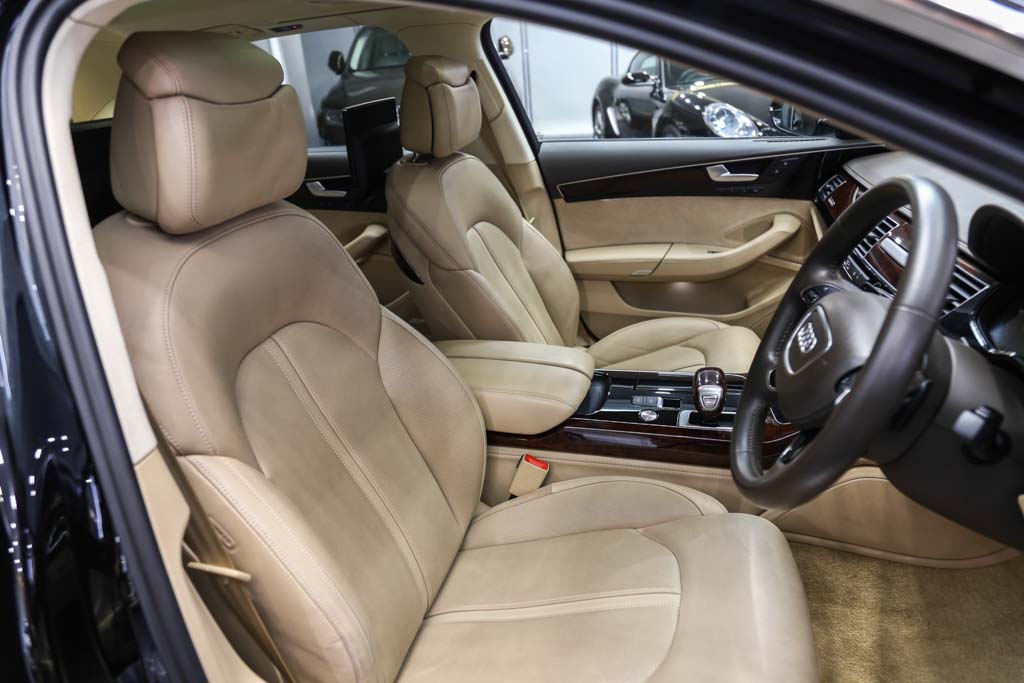 Audi A8 L door view of front seats